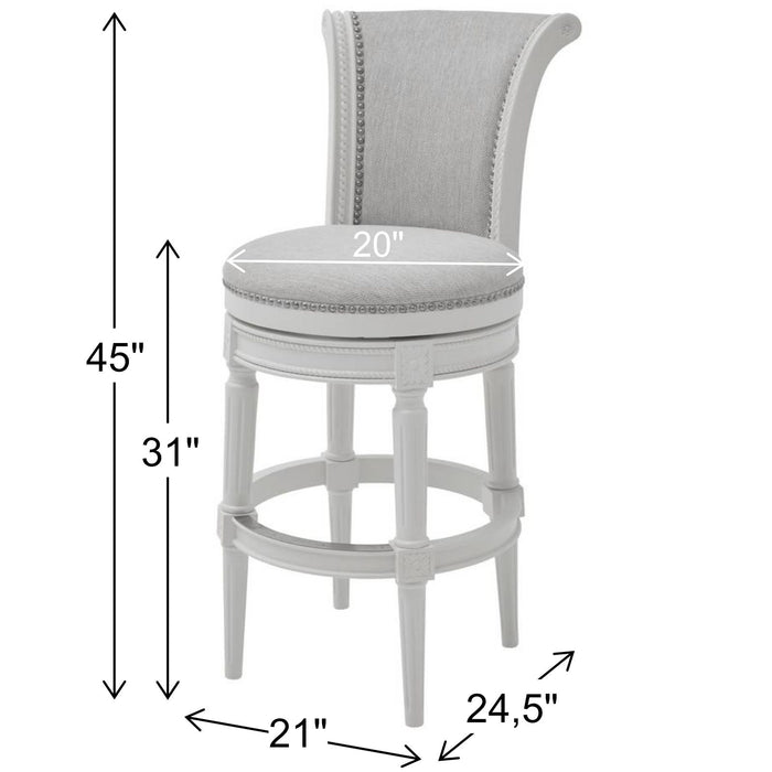 Swivel Barstool With High-Back Home Essentials