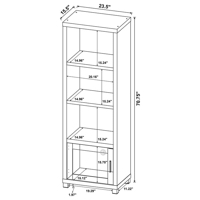 Vivek - 3 Shelf Media Tower Furniture Max