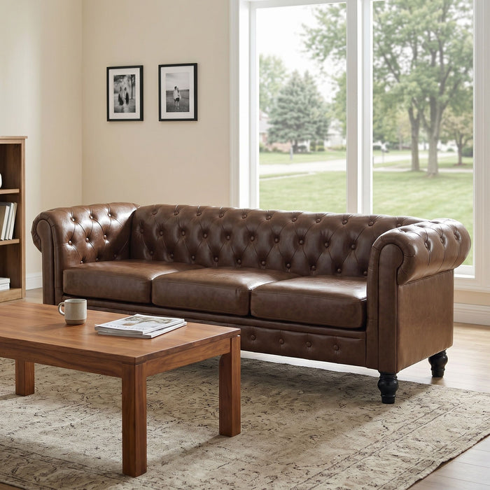 Tufted Elegant Sofa Home Essentials