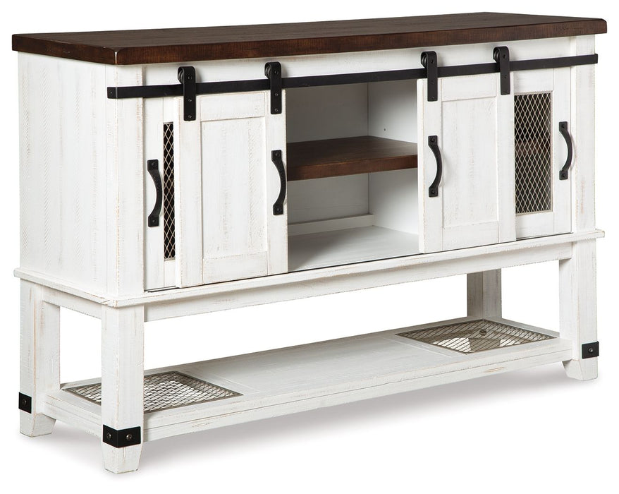 Valebeck - Dining Room Server - White / Brown Signature Design by Ashley®