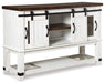 Valebeck - Dining Room Server - White / Brown Signature Design by Ashley®