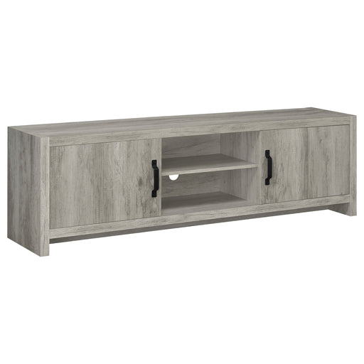 Conifer - TV Stand With Adjustable Shelves - Gray Furniture Max