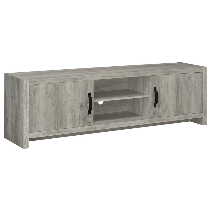 Conifer - TV Stand With Adjustable Shelves - Gray