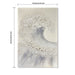 Ocean Wave Wall Art, Textured Canvas Painting With Accents (Set of 2) - Sage Green+Gold Daily Nest
