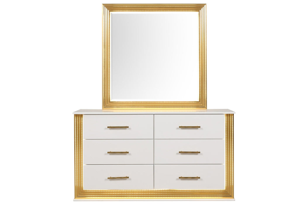 Obsession - Square Mirror - White Matrix Furniture Group
