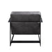 Locnos - Accent Chair - Gray Top Grain Leather & Black ACME