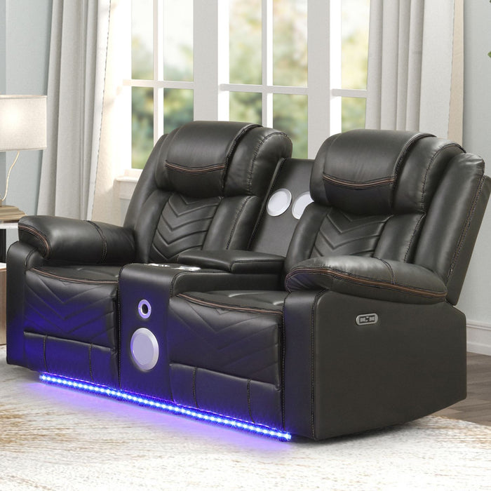 Challenger - LED Power Recliner Loveseat Matrix Furniture Group