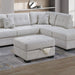 L - Shaped Sectional Sofa Set With Storage Ottoman, Tufted Upholstery Nailhead Trim Home Essentials