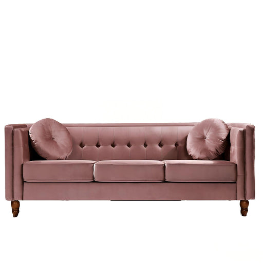 Chesterfield Sofa With Square Arms For Living Room US Pride