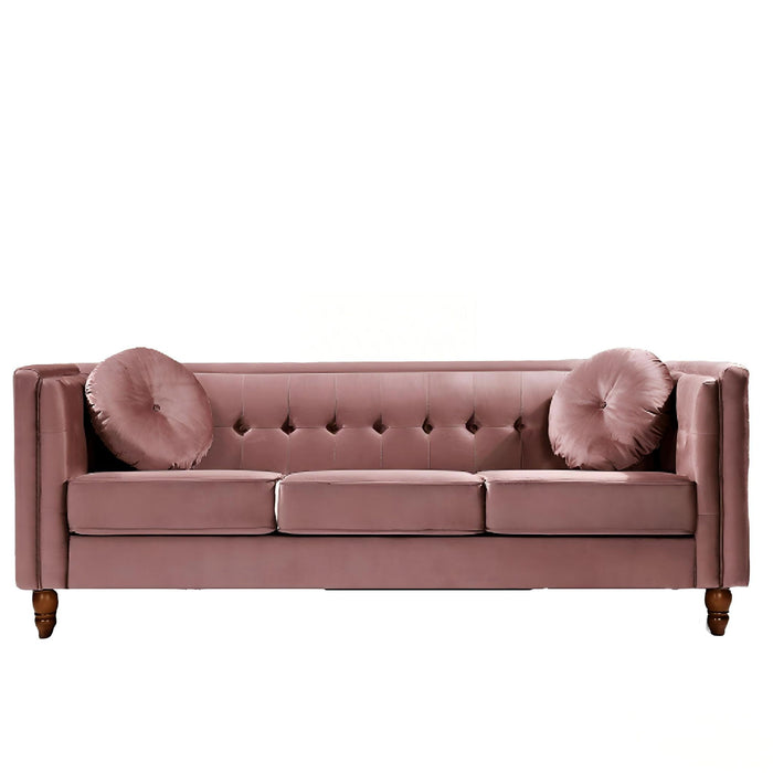 Chesterfield Sofa With Square Arms For Living Room US Pride