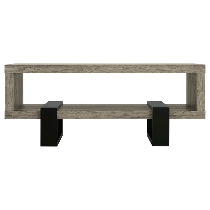 1 Shelf Coffee Table Design And Accents - Gray Furniture Max