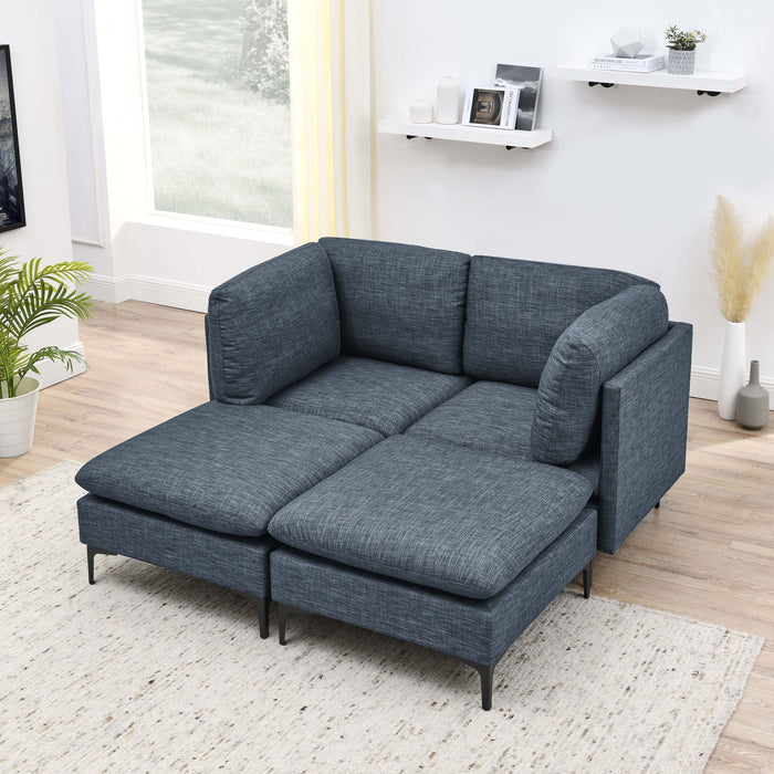 Upholstered Modular Sectional & Tall Legs Home Essentials