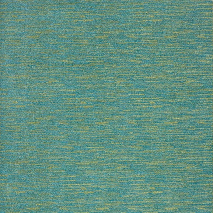 7' X 10' Striped Non Skid Indoor / Outdoor Area Rug - Blue / Green