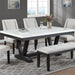 Dining Table With V - Legs Rectangular Furniture - Antique Black Home Essentials