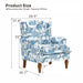 Accent Chair With Floral Upholstery And Nailhead Trim Home Essentials