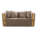 Naomi - Button Tufted Loveseat - Taupe Matrix Furniture Group