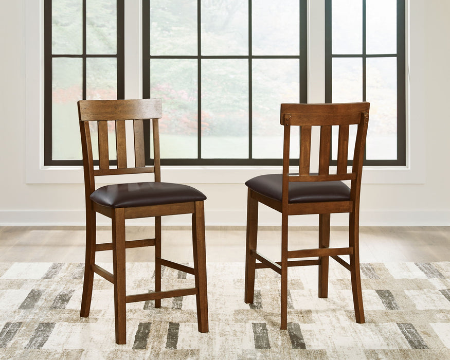 Ralene - Upholstered Barstool (Set of 2) - Medium Brown Signature Design by Ashley®