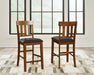 Ralene - Upholstered Barstool (Set of 2) - Medium Brown Signature Design by Ashley®