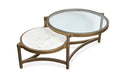 Cassidy - Shaped Cocktail Table - Aged Brass And Volakas Classic Magnussen Furniture