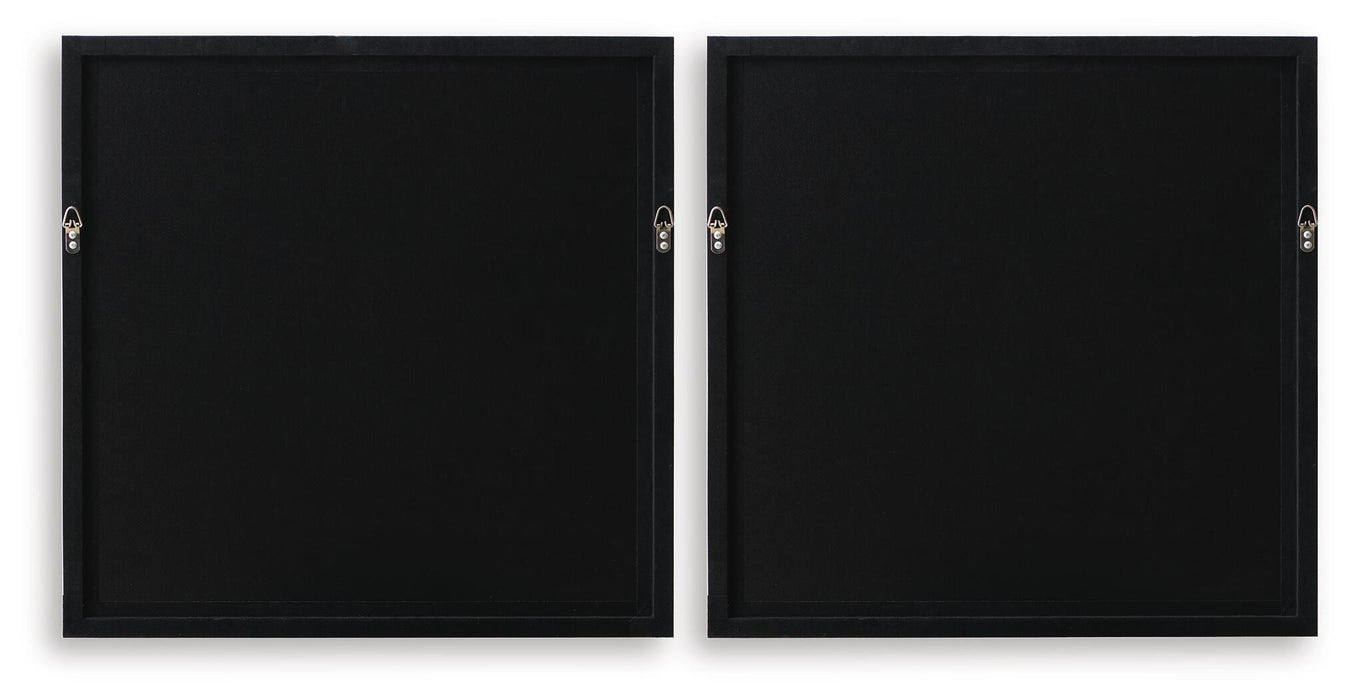 Downyard - Wall Art Set (Set of 2) - Black / Beige Signature Design by Ashley®