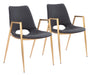 Desi - Dining Chair With Gold Legs (Set of 2) Zuo Modern
