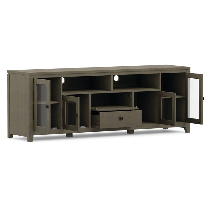 Cosmopolitan - Wide TV Media Stand - Farmhouse Gray Simpli-Home