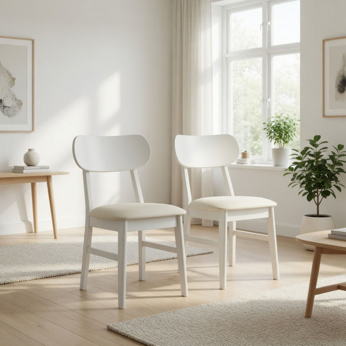 Dining Chairs (Set of 2) - White Home Essentials