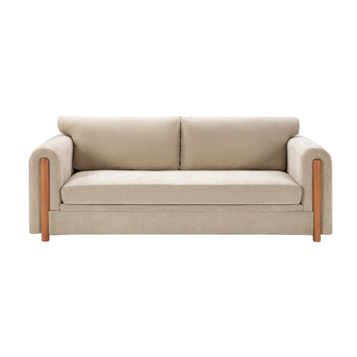 Modern 3 Seater Upholstered Couch Sofa For Living Room Noble House