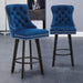 Swivel Bar Stools With Button Tufted Design And Rivet Trim Home Essentials