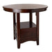 Round Counter Height Dining Table Only With Shelves - Brown Mix Home Essentials