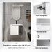 Wall Mounted Bathroom Vanity With Sink, 2 Soft Close Doors, Cabinet & Half Door Home Essentials