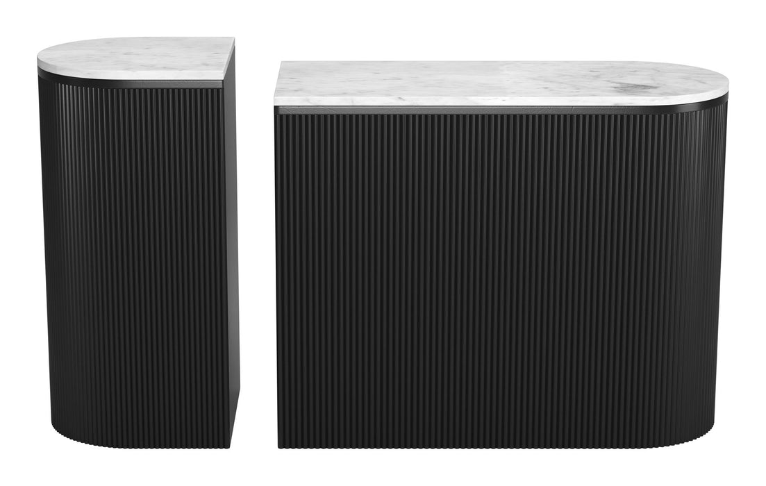 Ormara - Console Table Set - White / Black Zuo Modern