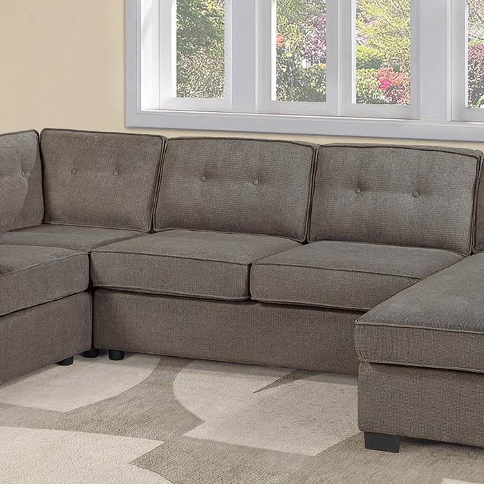 Reversible Chaise U - Sectional Couch, Living Room 3 Piece Set Home Essentials