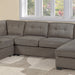 Reversible Chaise U - Sectional Couch, Living Room 3 Piece Set Home Essentials