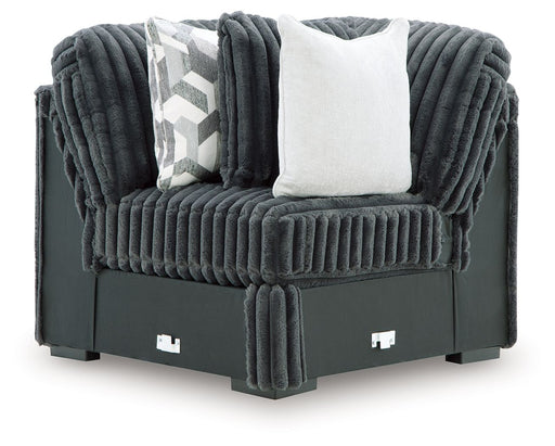 Midnight-Madness - Wedge - Gunmetal Signature Design by Ashley®