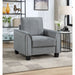 Dixon - Upholstered Rolled Arm Accent Chair - Gray Furniture Max