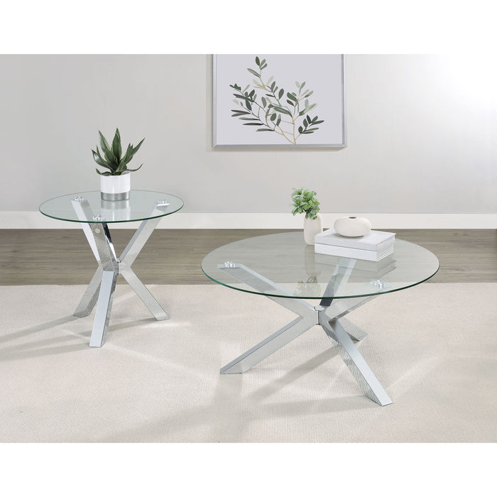Alexa - Round Coffee And End Table Set Furniture Max