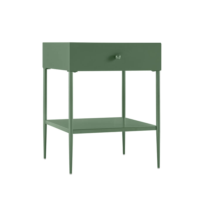 Colette - 1 Drawer Nightstand With Bottom Shelf - Green Furniture Max