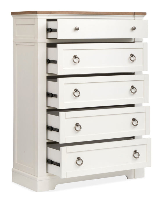 Kingston - Drawer Chest - Whisper White And Cerused Nutmeg Magnussen Furniture