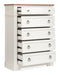 Kingston - Drawer Chest - Whisper White And Cerused Nutmeg Magnussen Furniture