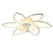 30" Flower 6 Speed Ceiling Fan With Remote Controlled LED Lights, Low Profile Flush Mount Fan Daily Nest