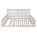 Platform Bed Frame With Guardrail, Storage Shelves & Bookshelf Home Essentials
