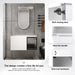 36" (35 1 / 4") Wall Mounted Bathroom Vanity, Cabinet With Half Door (Excluding Sink) - Glossy White Home Essentials