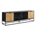 TV Stand, Storage Cabinet With Open And Closed Shelves, Console For Living Room - Black 8th Street