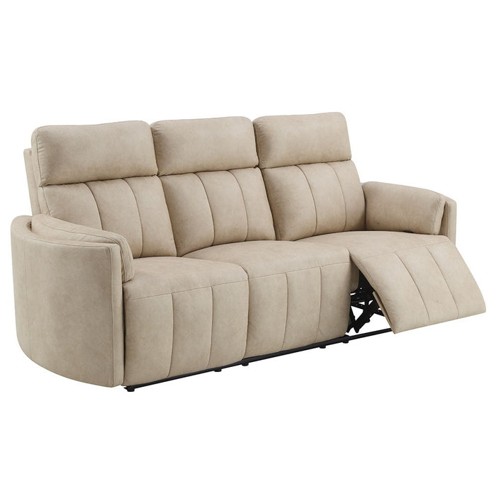 Elison - Motion Sofa - Dark Beige Polish Microfiber ACME