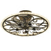 Flower Caged Ceiling Fan With LED Light And Remote Control - Matte Black Daily Nest