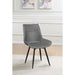 Tufted Swivel Side Chair (Set of 2) - Gray Furniture Max