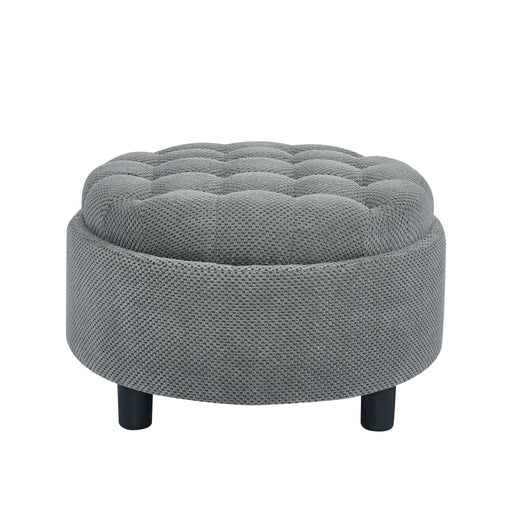 Storage Round Footstool Table Ottoman Home Essentials