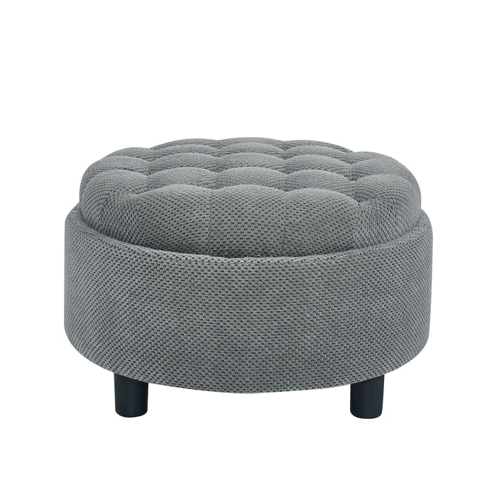 Storage Round Footstool Table Ottoman Home Essentials