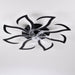 Flower Ceiling Fan With Remote Controlled LED Light, Flush Mount DC Motor Fan Daily Nest